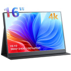 KEEPTIME モバイルモニター 4k モバイルディスプレイ 16 インチ3840x2400 黄金比16:10 色深度10bit 400cd/㎡ 高輝度 IPSパネル 100%sRGB広色域 ポータブルモニター 超軽量 スピーカー内蔵 マグネット保護カバー付き