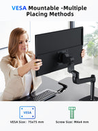 23.8" Portable Monitor, 1080P 100Hz VESA Large Laptop Screen, USB C/HDMI Second Display with Speakers, Laptop Screen Extender for Windows/Mac/Android/IOS/PS4/Switch/Xbox