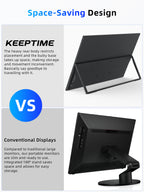 23.8" Portable Monitor, 1080P 100Hz VESA Large Laptop Screen, USB C/HDMI Second Display with Speakers, Laptop Screen Extender for Windows/Mac/Android/IOS/PS4/Switch/Xbox