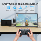 KEEPTIME 15.6” Portable Monitor, FHD 1080P IPS Display, 100% sRGB, 300-nit High Brightness, Lightweight Thin USB-C Mobile Screen, Mini HDMI, Plug-and-Play for Laptop/Phone/Switch/PS5