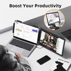 KEEPTIME Laptop Screen Extender, 14" FHD 1080P IPS Laptop Monitor Extender Dual Screen, Portable Monitor for Laptops 14-16.5" with USB-C/HDMI Port, Plug n Play for Windows/Mac/Android/Switch/PS5