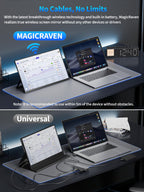 KEEPTIME 8000 mAh Wireless Portable Monitor, 15.6" 1080P IPS Laptop Screen, Second Computer Gaming Display with Speakers, Travel Monitor for Windows/Mac/Android/iOS/Gaming Console