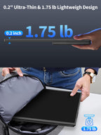 KEEPTIME 8000 mAh Wireless Portable Monitor, 15.6" 1080P IPS Laptop Screen, Second Computer Gaming Display with Speakers, Travel Monitor for Windows/Mac/Android/iOS/Gaming Console