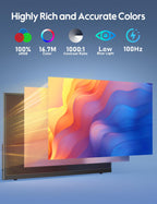 KEEPTIME 18.5" Portable Monitor, 100Hz FHD IPS Travel Display with Stand, Large 1080P Laptop Monitor for Gaming & Work
